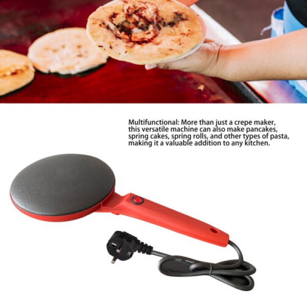 600W Electric Crepe Maker Machine — Portable Round Pancake Griddle